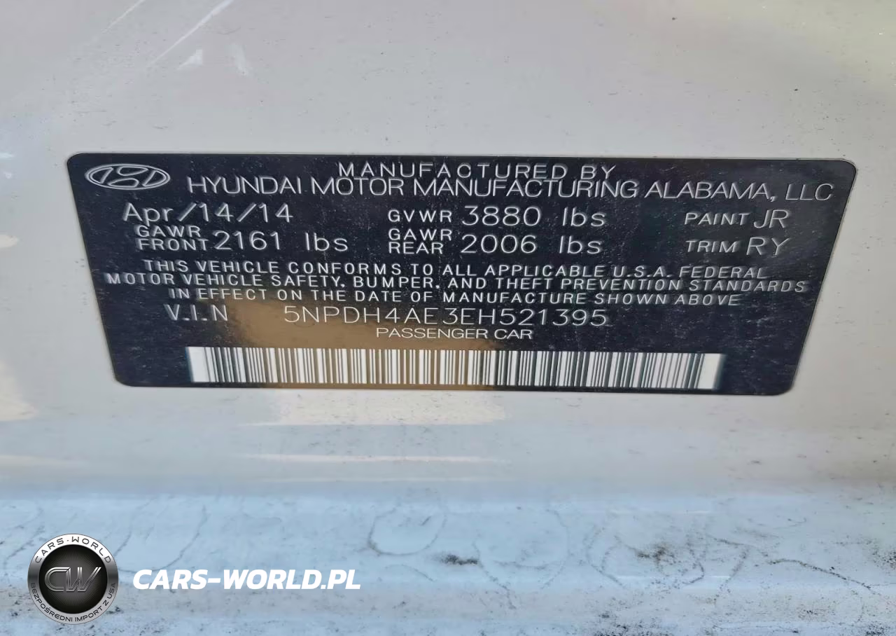 2014 Hyundai Elantra Se VIN:5NPDH4AE3EH521395 - 13