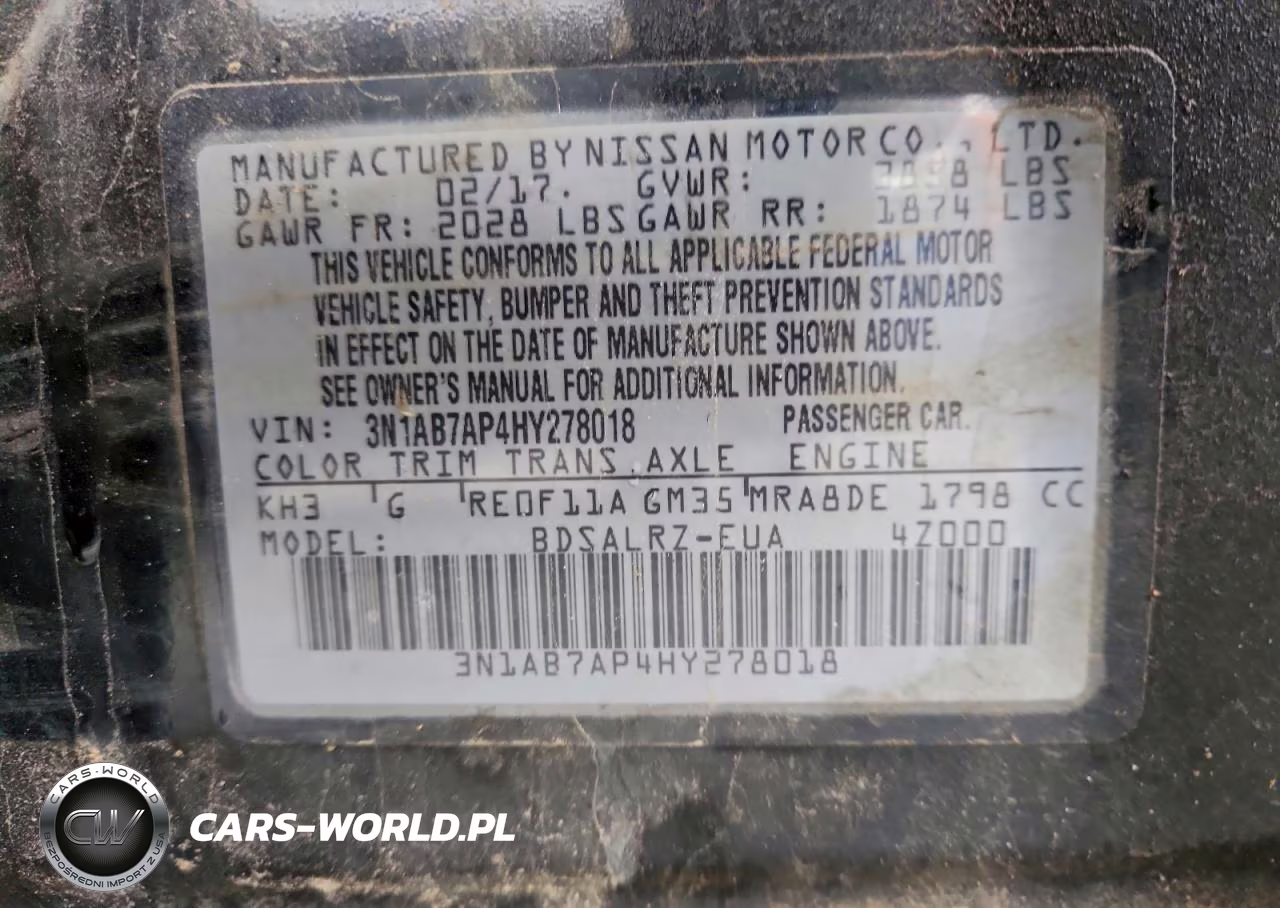 2017 Nissan Sentra S VIN:3N1AB7AP4HY278018 - 13