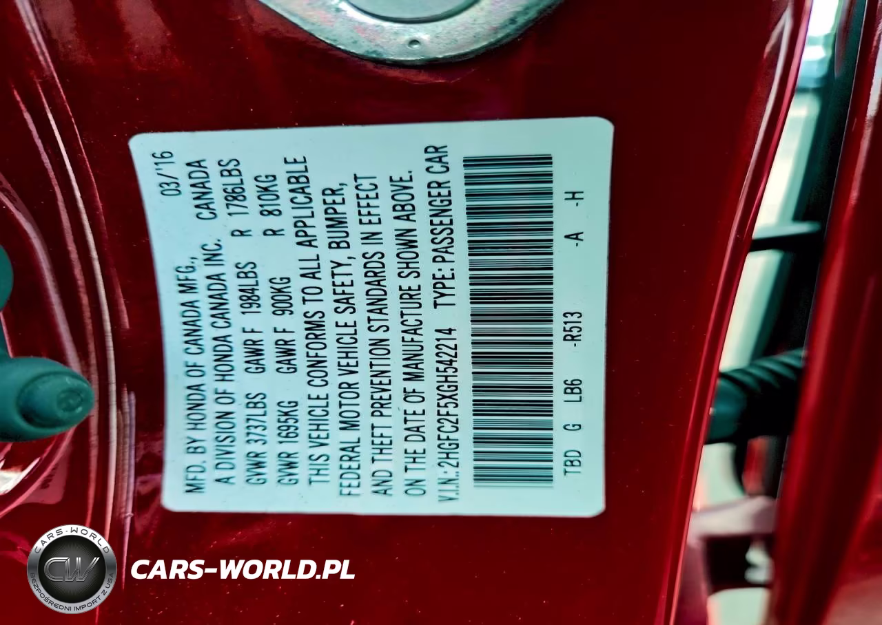 2016 Honda Civic Lx VIN:2HGFC2F5XGH542214 - 12