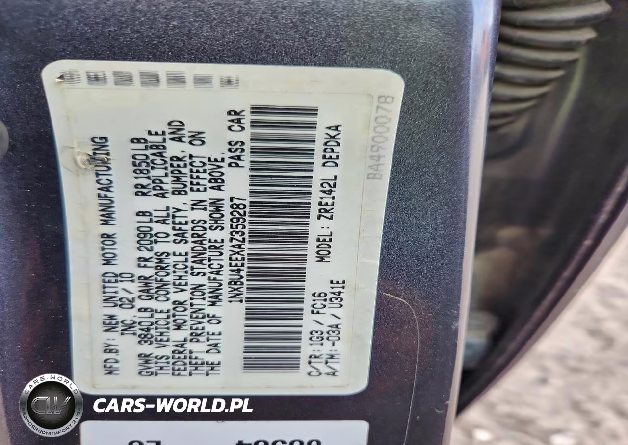 2010 Toyota Corolla Base VIN:1NXBU4EEXAZ359287 - 12