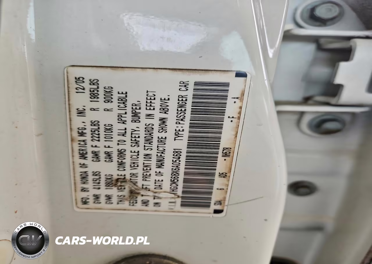 2006 Honda Accord Ex VIN:1HGCM568X6A054681 - 12
