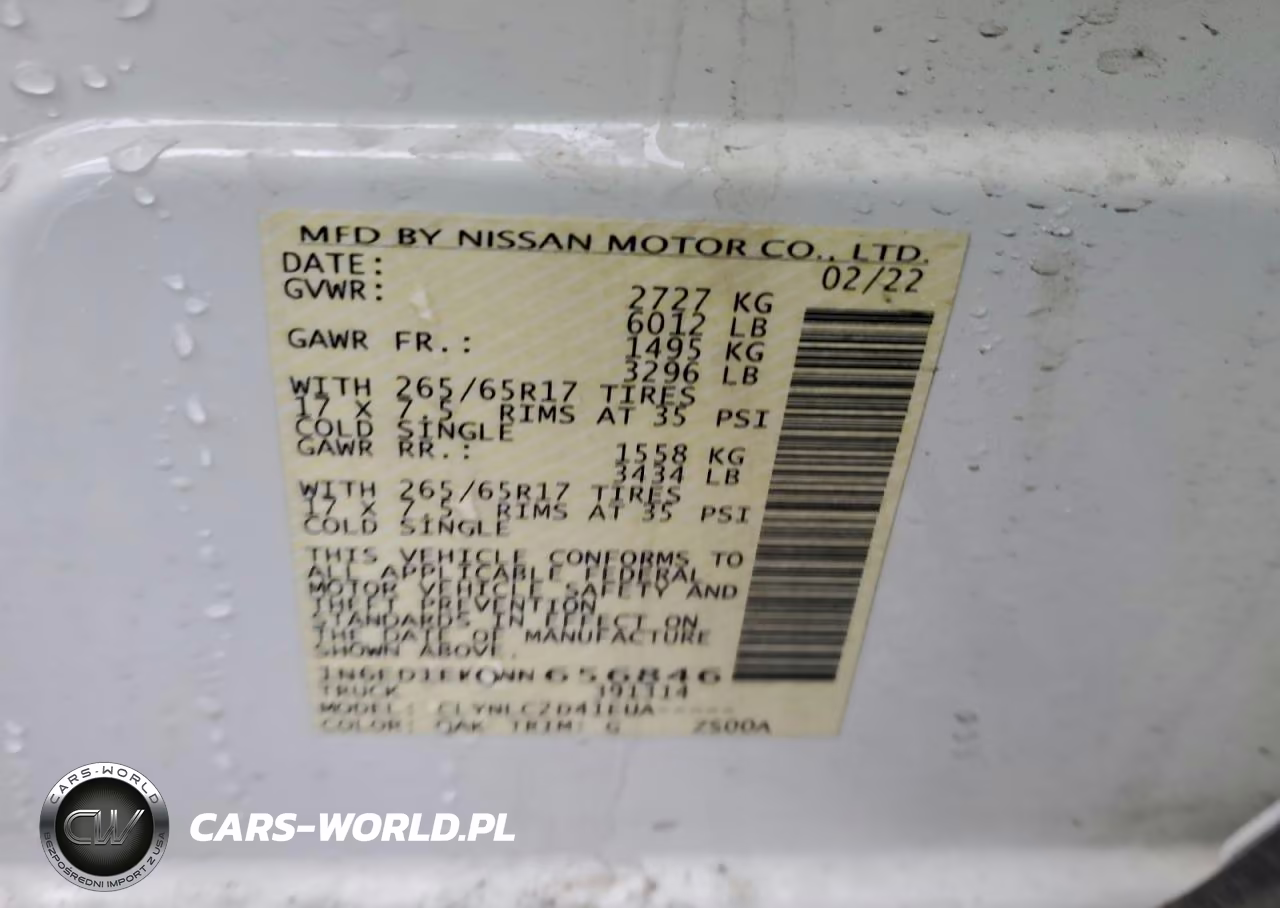 2022 Niss Frontier Sv VIN:1N6ED1EK0NN656846 - 12