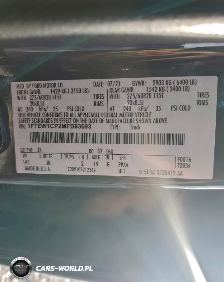 2021 Ford F150 Supercrew VIN:1FTEW1CP2MFB93693 - 12