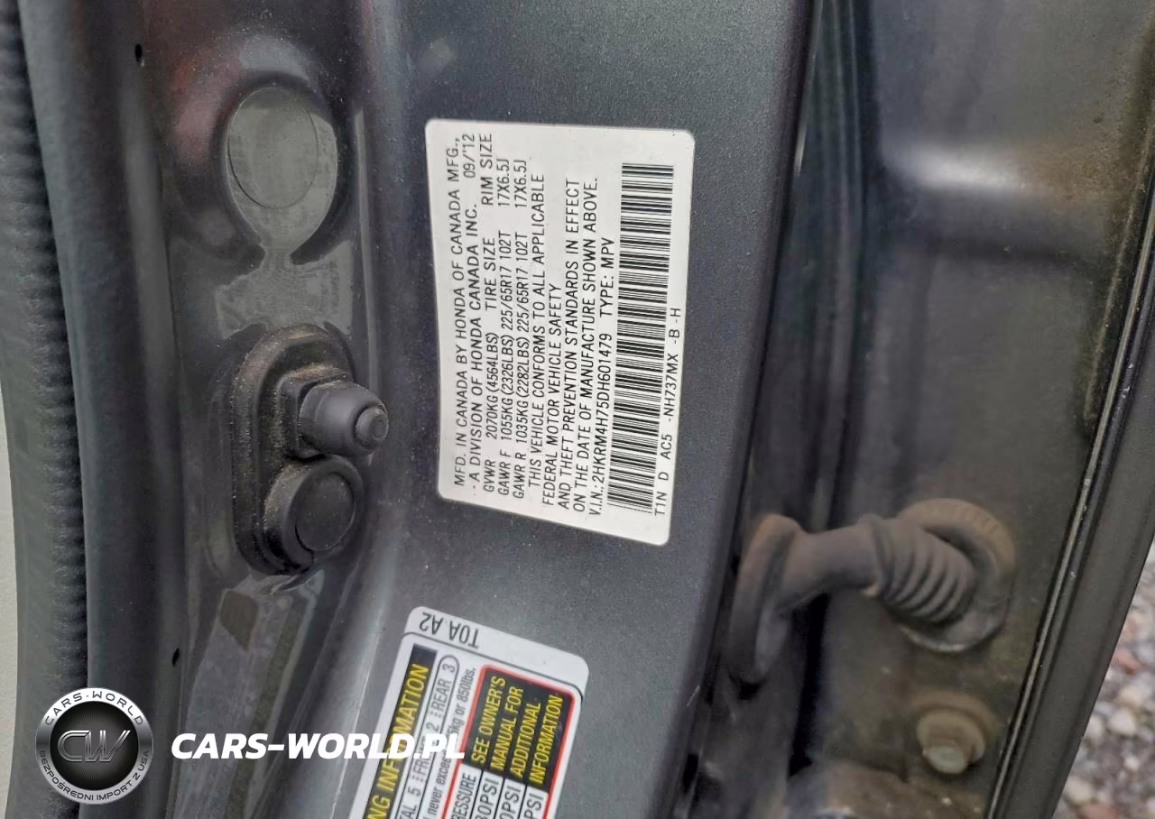 2013 Honda Cr-V Exl VIN:2HKRM4H75DH601479 - 14