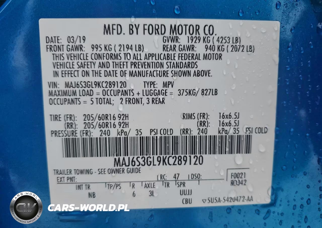 2019 Ford Ecosport Se VIN:MAJ6S3GL9KC289120 - 14