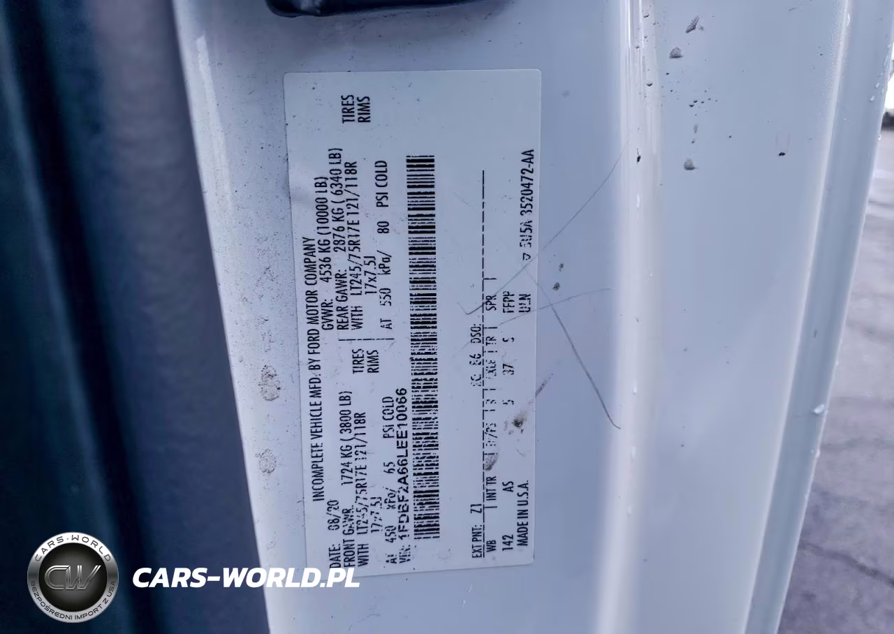 2020 Ford F250 Super Duty VIN:1FDBF2A66LEE10066 - 12
