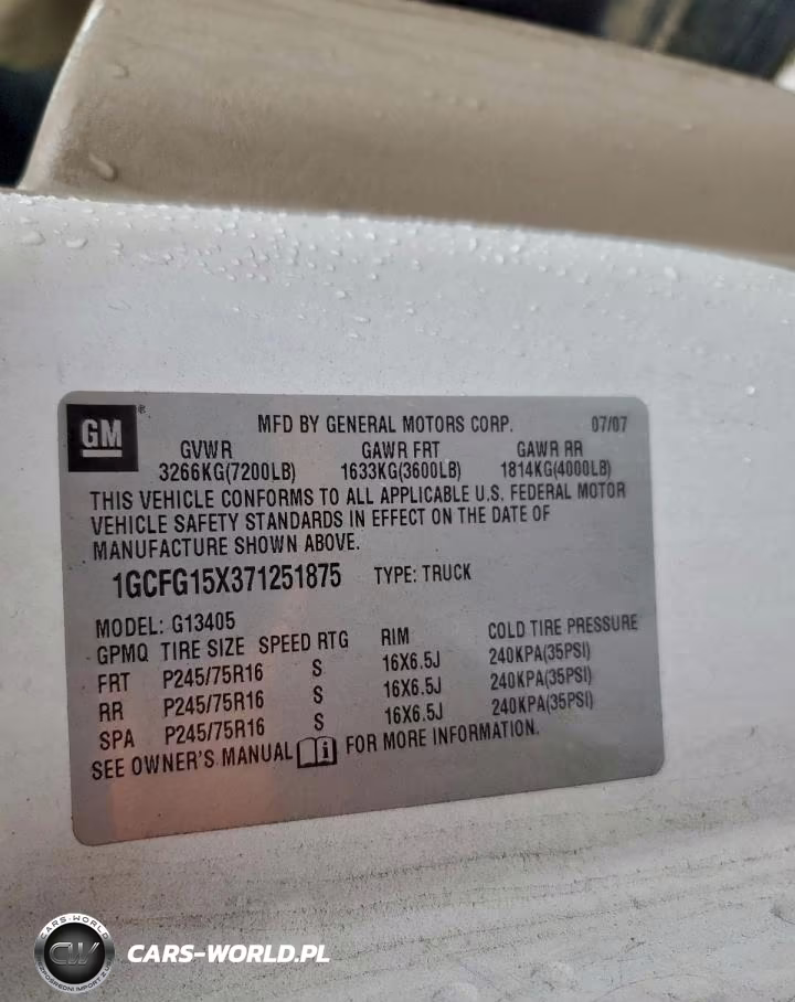 2007 Chevrolet Express Van VIN:1GCFG15X371251875 - 13
