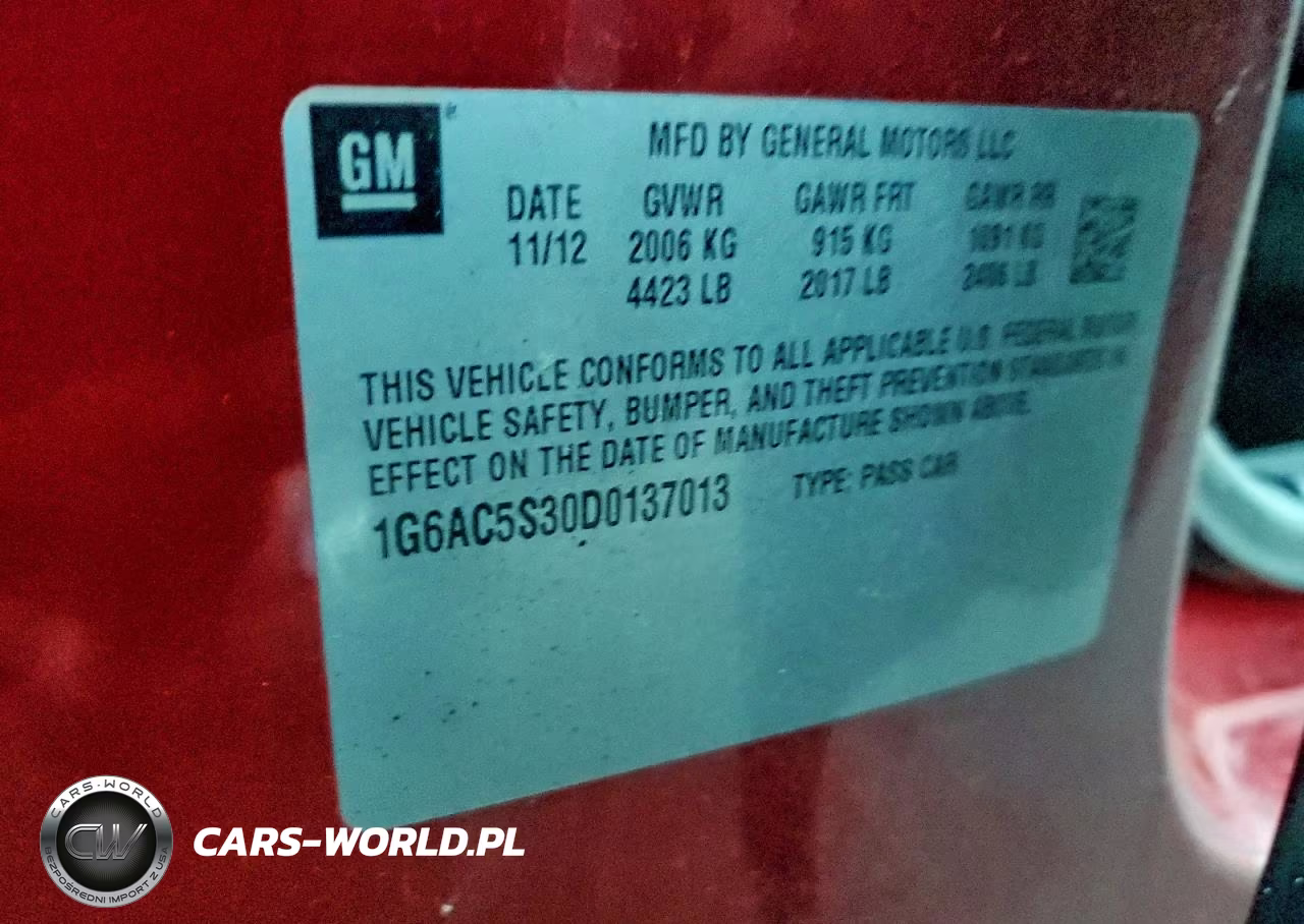 2013 Cadillac Ats Performance VIN:1G6AC5S30D0137013 - 12
