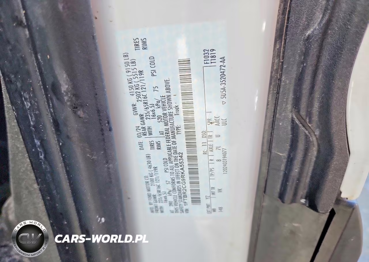 2024 Ford Transit T-250 Medium Roof Delivery Van VIN:1FTBR2CG9RKA55342 - 13