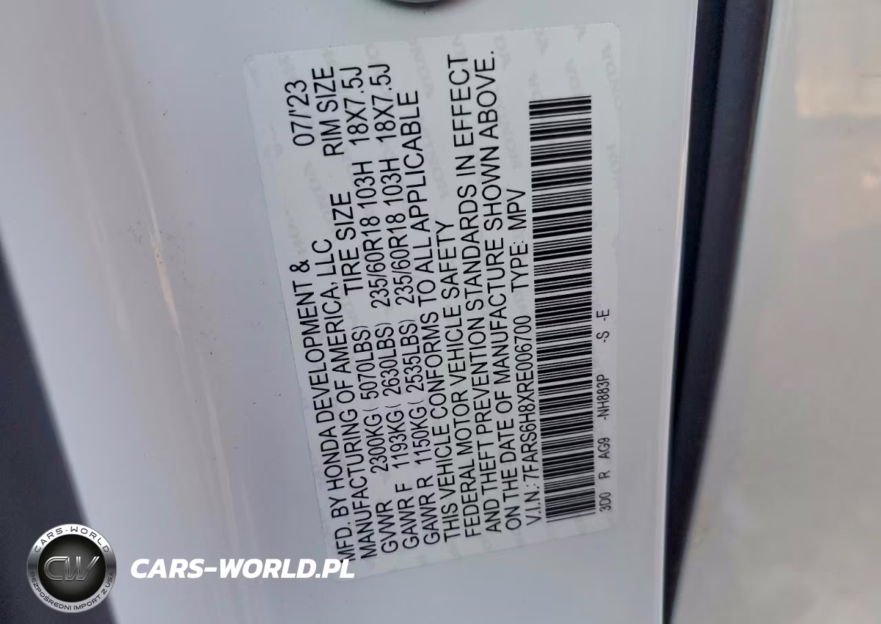 2024 Honda Cr-V Sport-L VIN:7FARS6H8XRE006700 - 14
