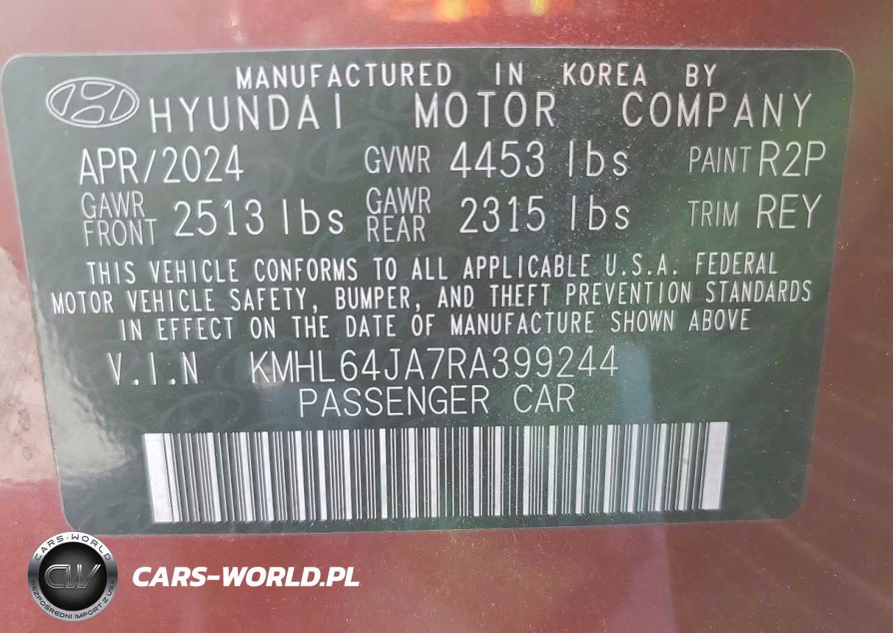 2024 Hyundai Sonata Sel VIN:KMHL64JA7RA399244 - 13