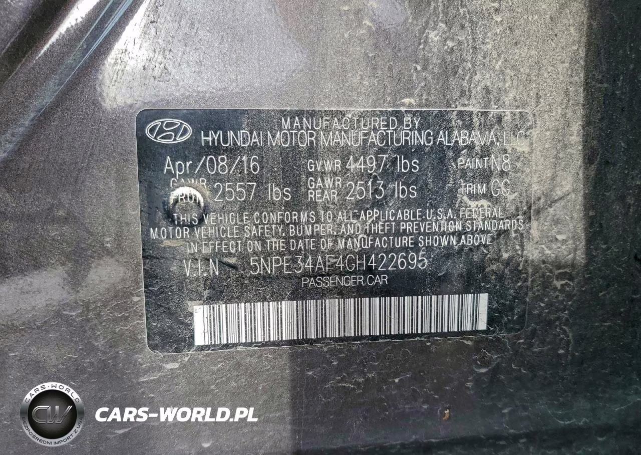 2016 Hyundai Sonata Sport VIN:5NPE34AF4GH422695 - 12
