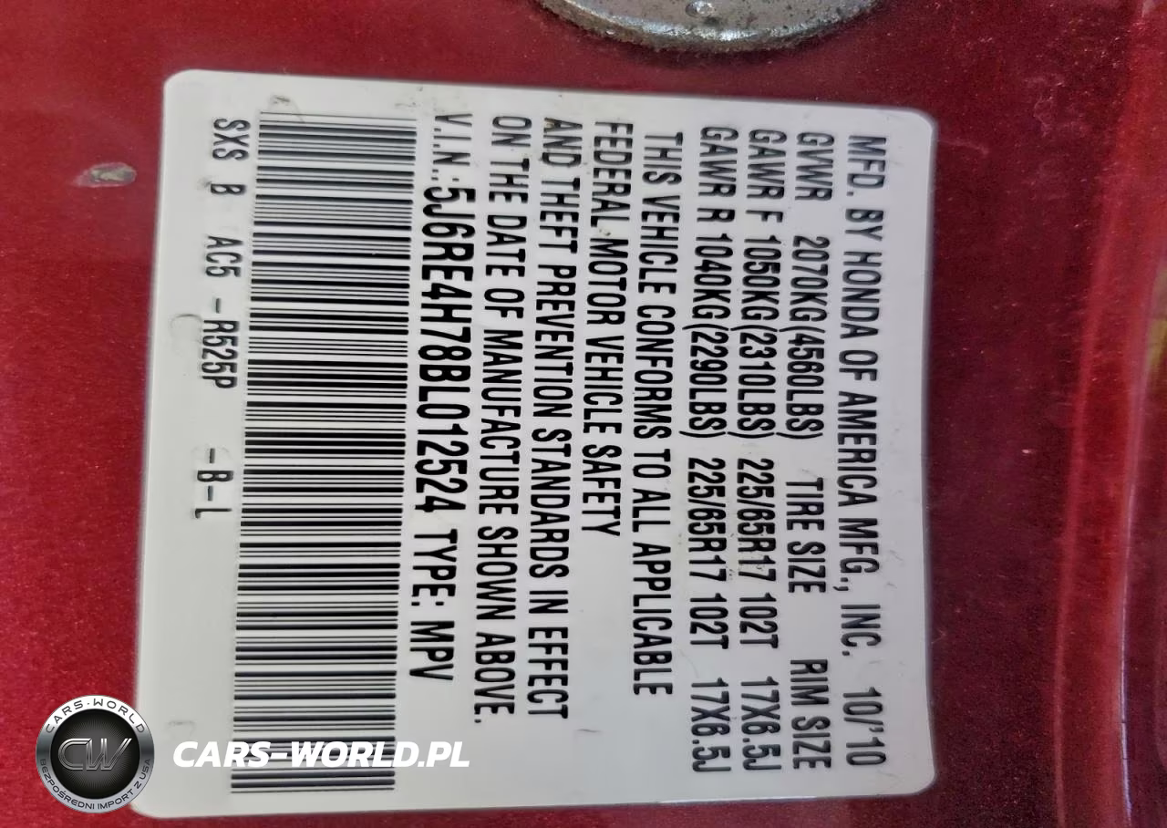 2011 Honda Cr-V Exl VIN:5J6RE4H78BL012524 - 14