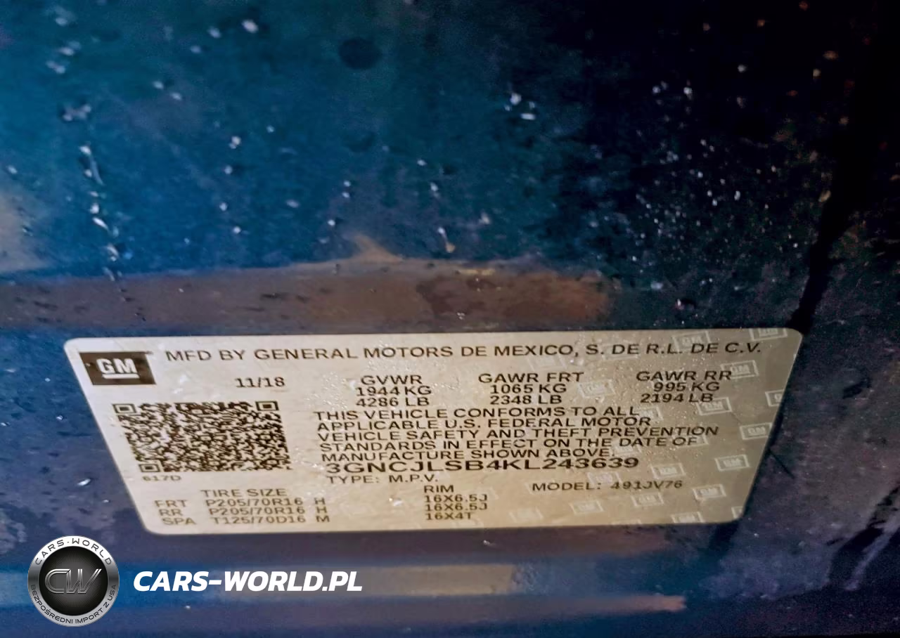 2019 Chevrolet Trax 1Lt VIN:3GNCJLSB4KL243639 - 13