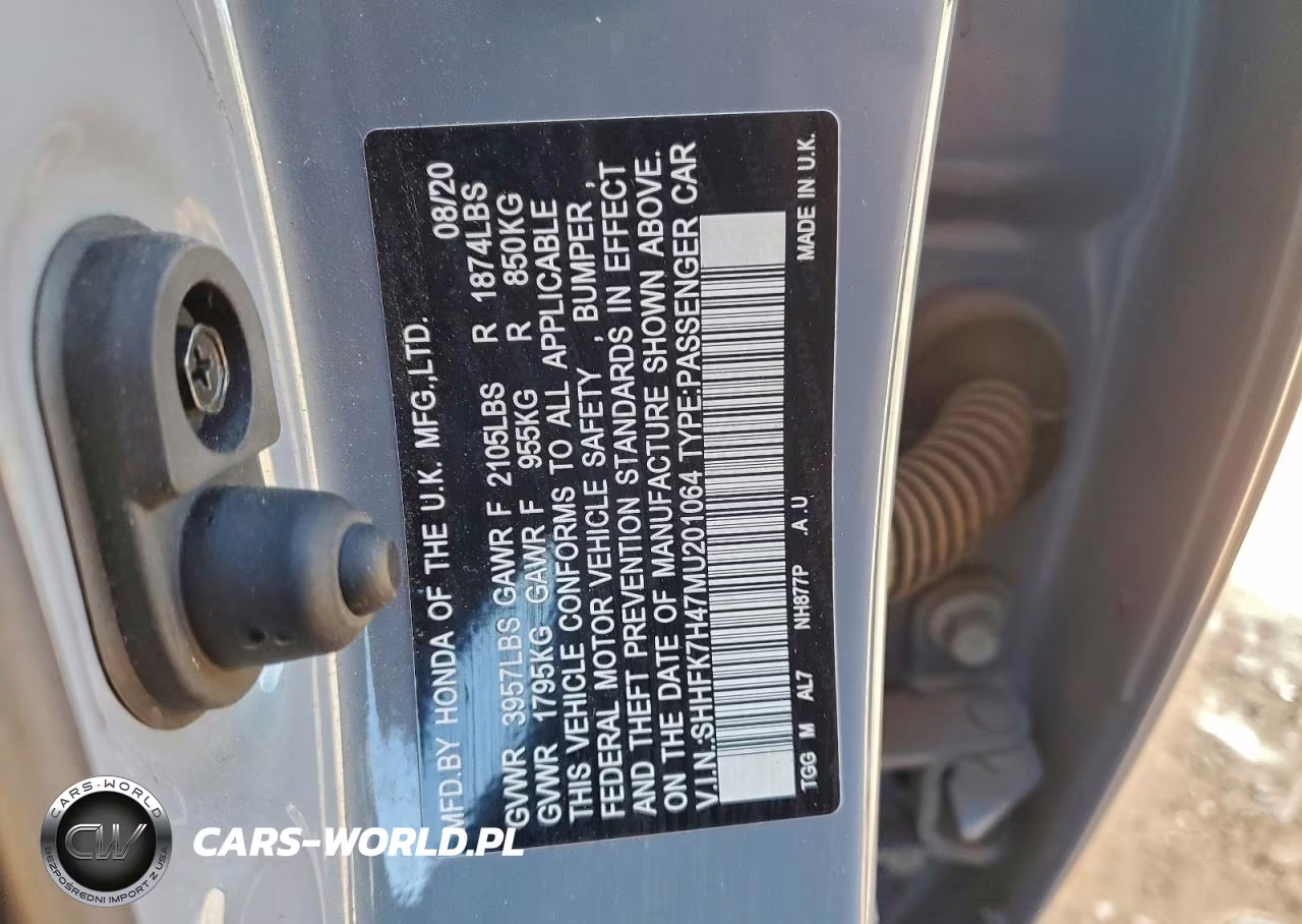 2021 Honda Civic Sport VIN:SHHFK7H47MU201064 - 12