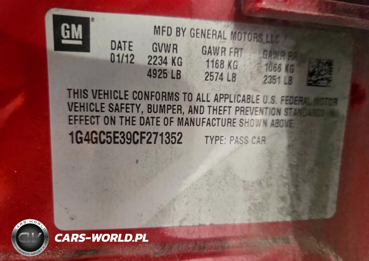 2012 Buick Lacrosse VIN:1G4GC5E39CF271352 - 12