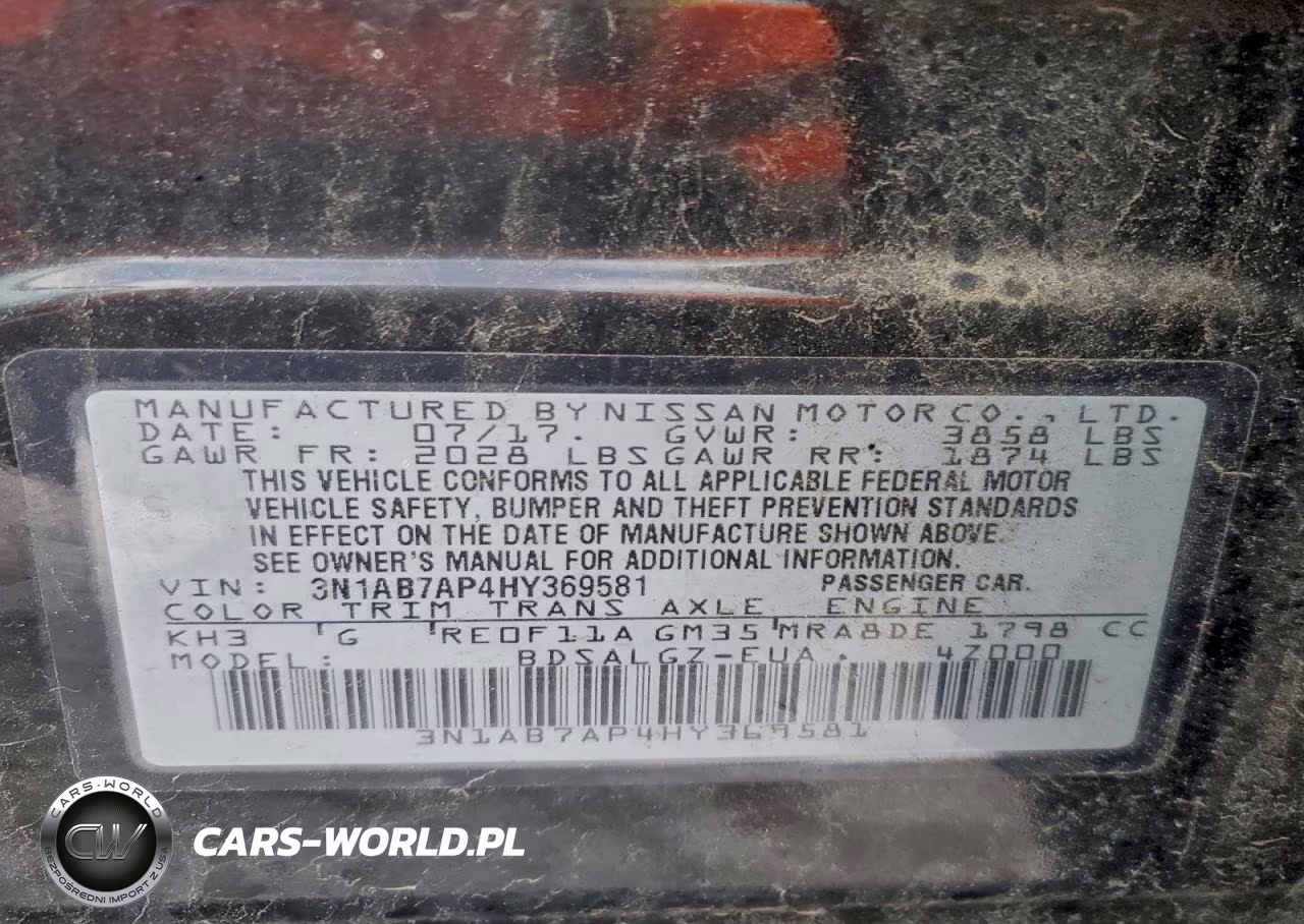 2017 Nissan Sentra VIN:3N1AB7AP4HY369581 - 12