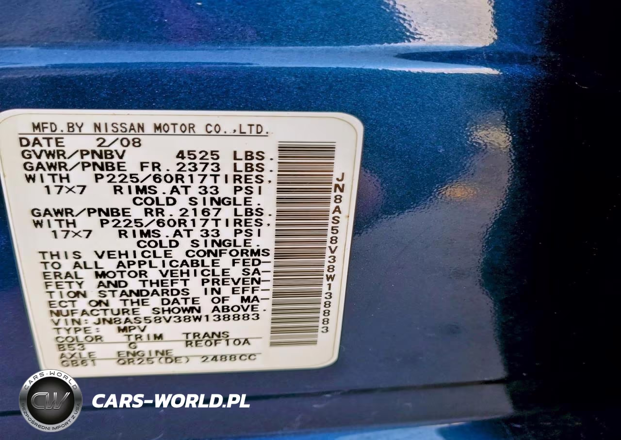 2008 Nissan Rogue S VIN:JN8AS58V38W138883 - 13