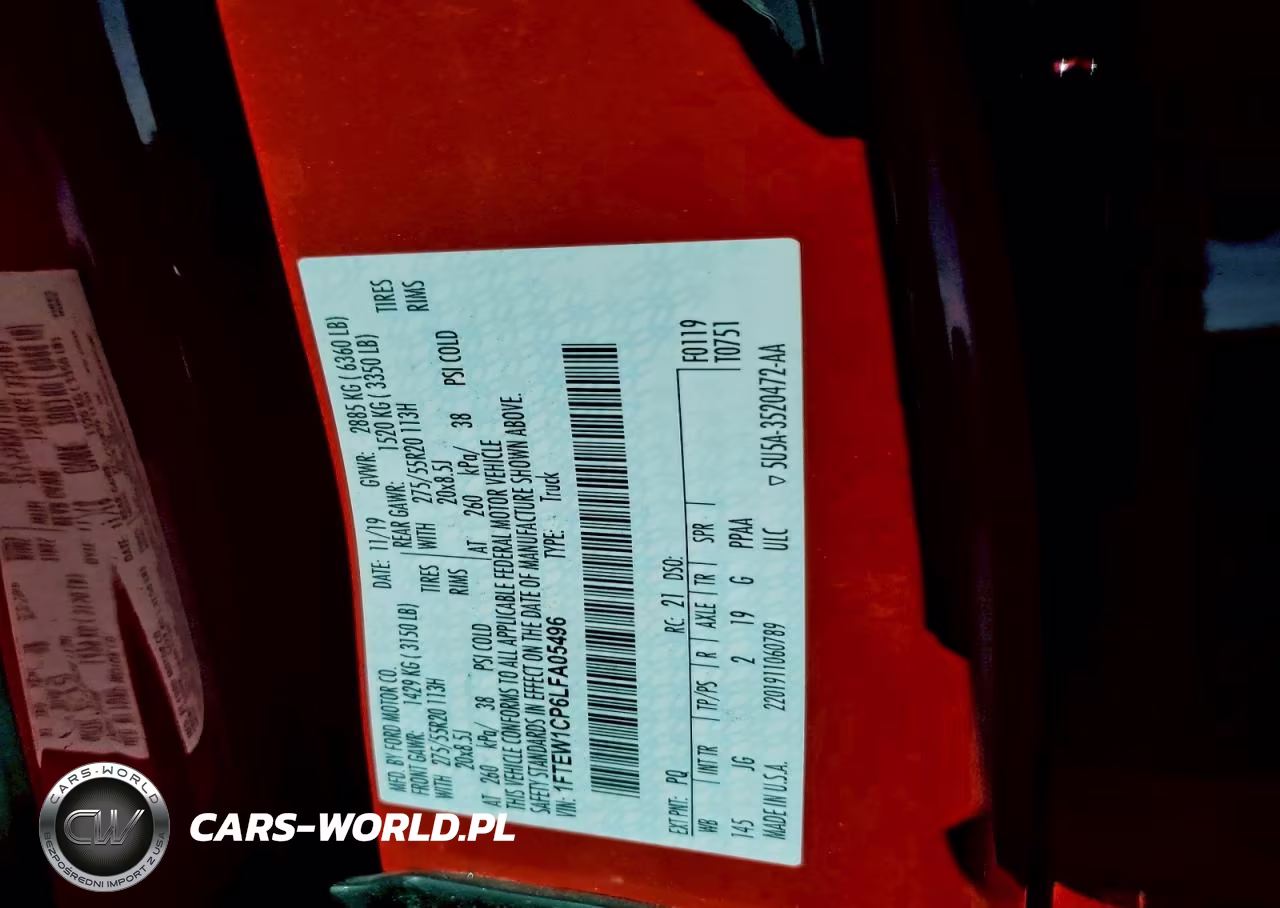 2020 Ford F150 Supercrew VIN:1FTEW1CP6LFA05496 - 12