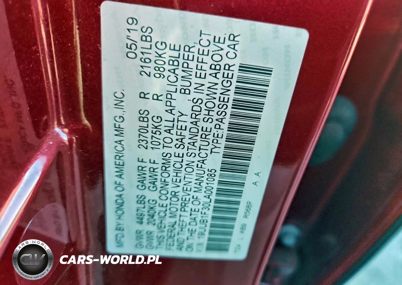 2020 Acura Tlx VIN:19UUB1F30LA001085 - 13