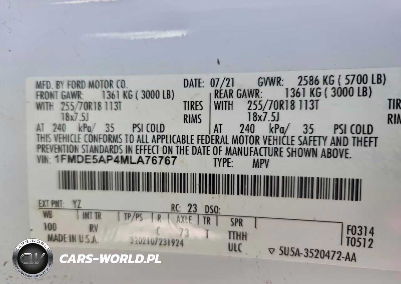 2021 Ford Bronco Base VIN:1FMDE5AP4MLA76767 - 14