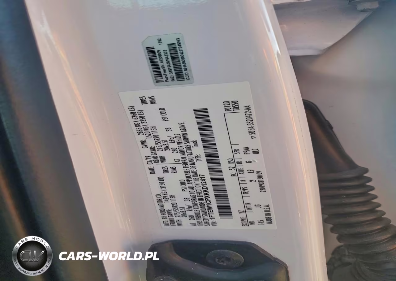 2019 Ford F150 Supercrew VIN:1FTEW1CPXKKD12417 - 12