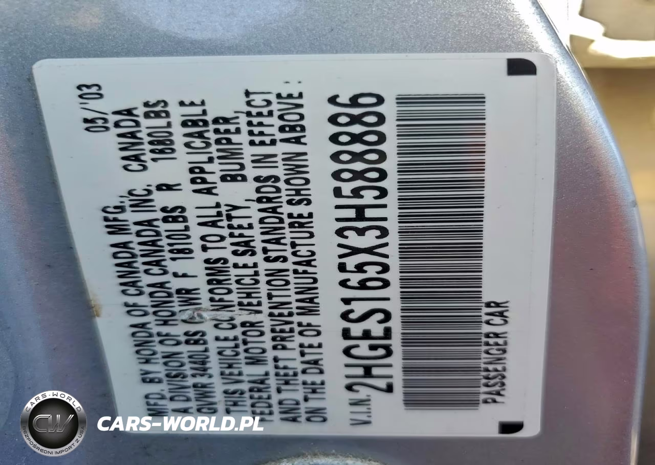 2003 Honda Civic Lx VIN:2HGES165X3H588886 - 12