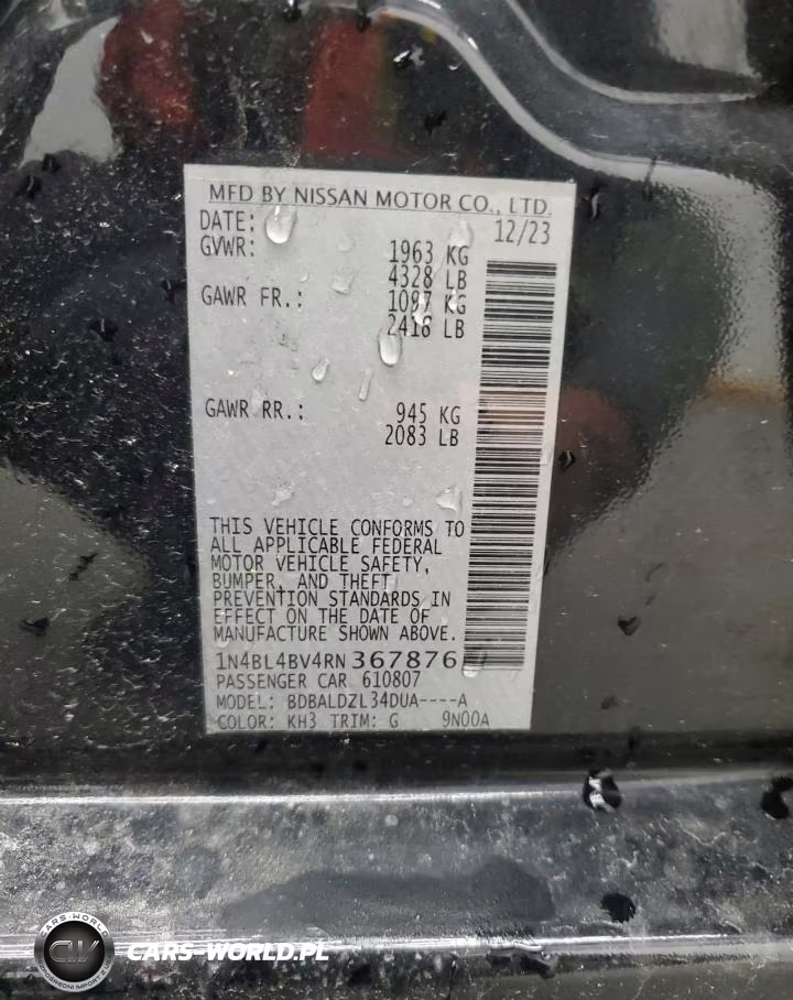 2024 Nissan Altima S VIN:1N4BL4BV4RN367876 - 11