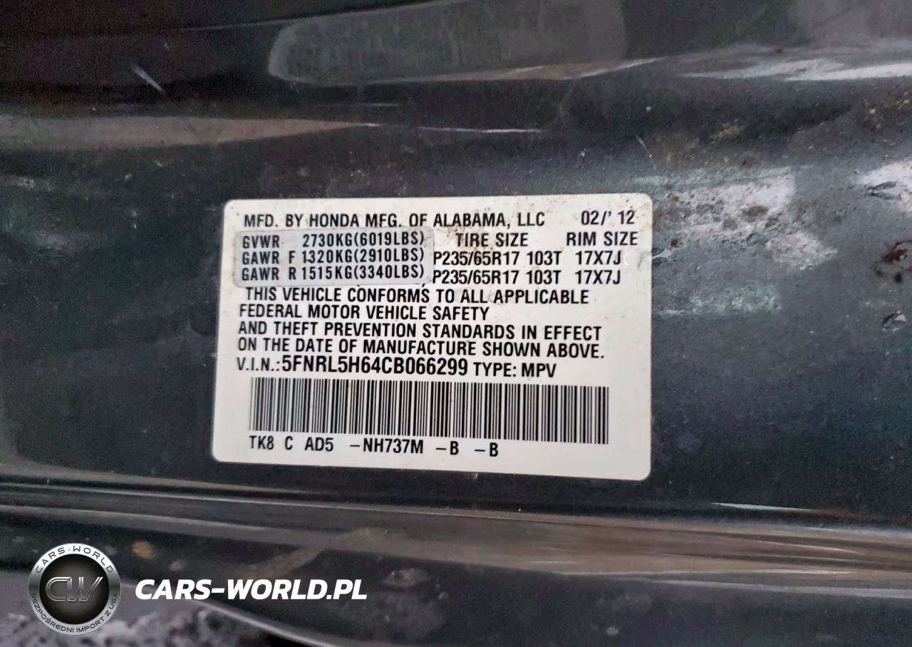 2012 Honda Odyssey Exl VIN:5FNRL5H64CB066299 - 13