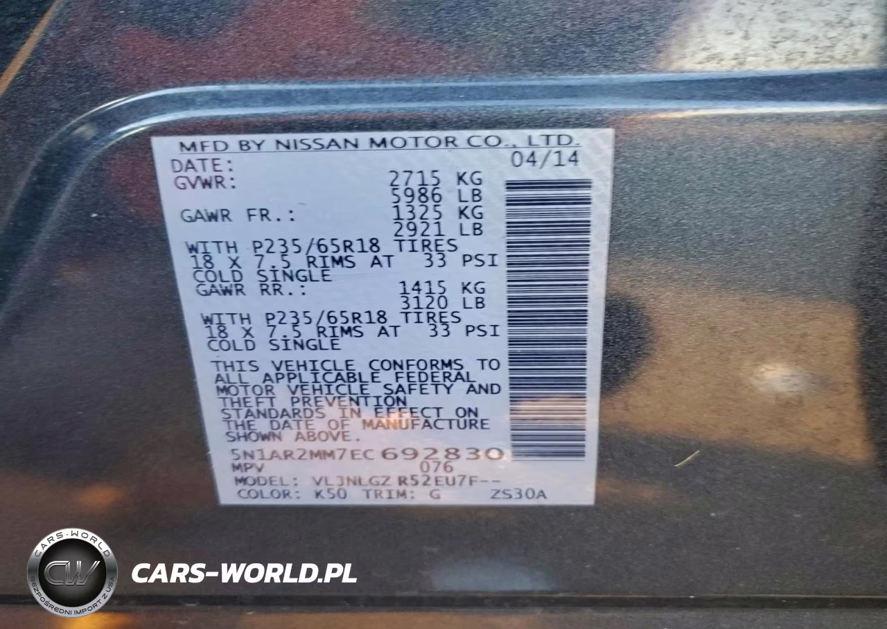 2014 Nissan Pathfinder S VIN:5N1AR2MM7EC692830 - 13