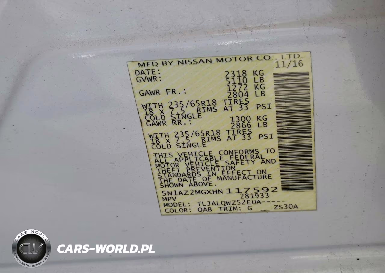 2017 Nissan Murano S VIN:5N1AZ2MGXHN117592 - 13