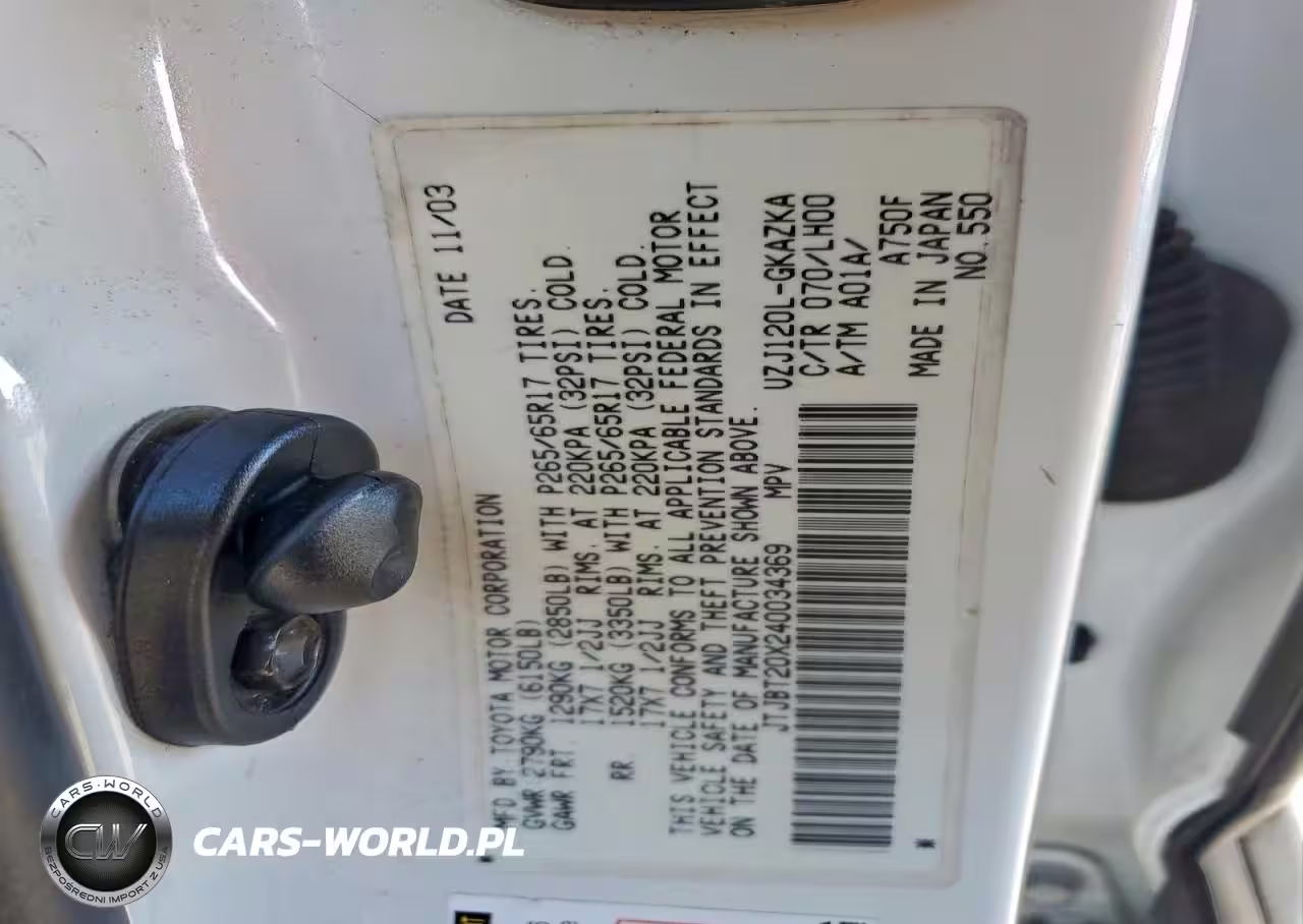 2004 Lexus Gx 470 VIN:JTJBT20X240034369 - 13