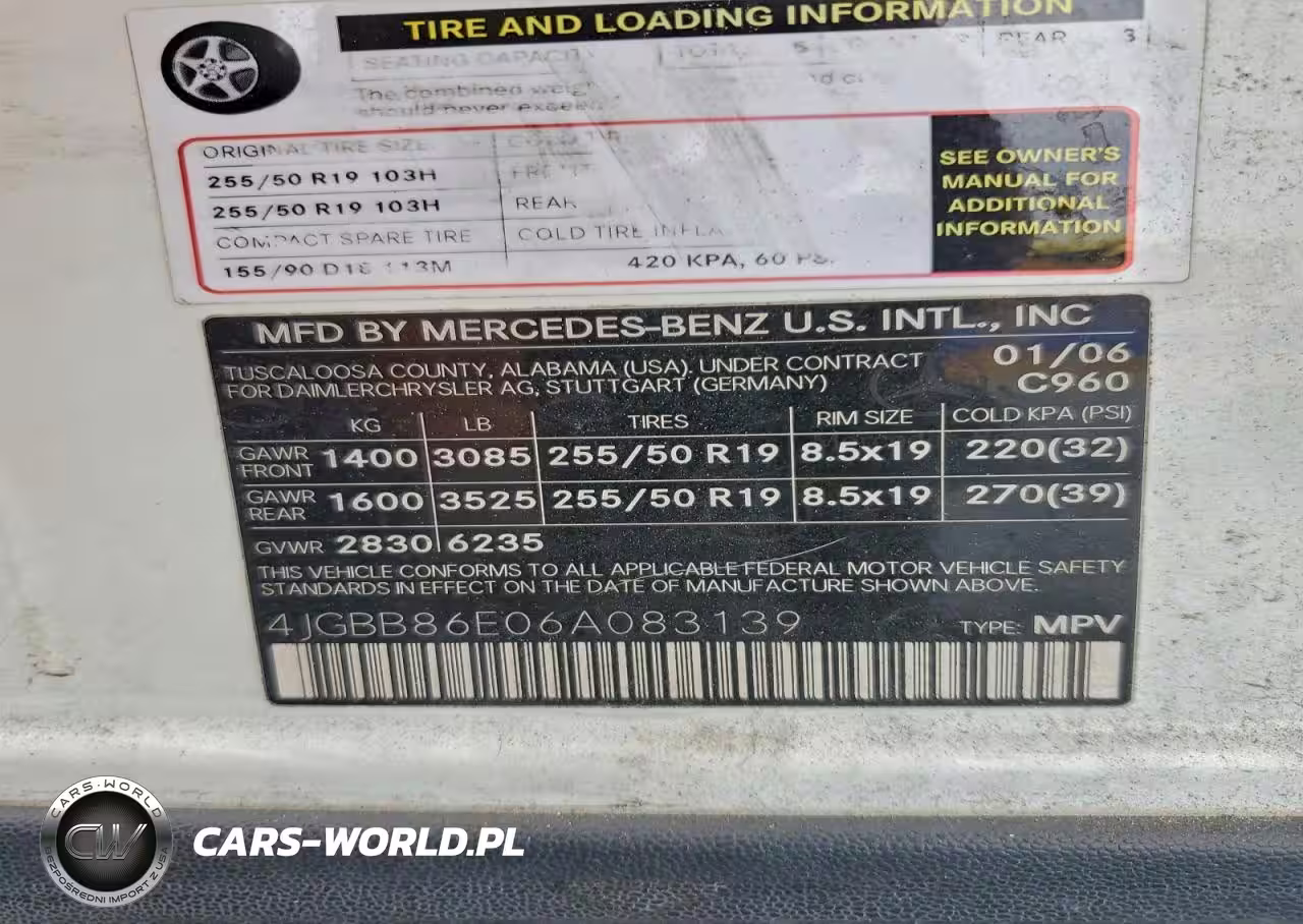 2006 Mercedes-Benz Ml 350 VIN:4JGBB86E06A083139 - 13