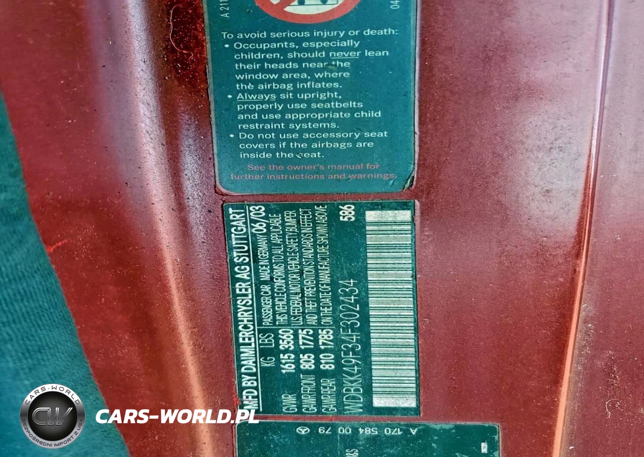 2004 Mercedes-Benz Slk VIN:WDBKK49F34F302434 - 13