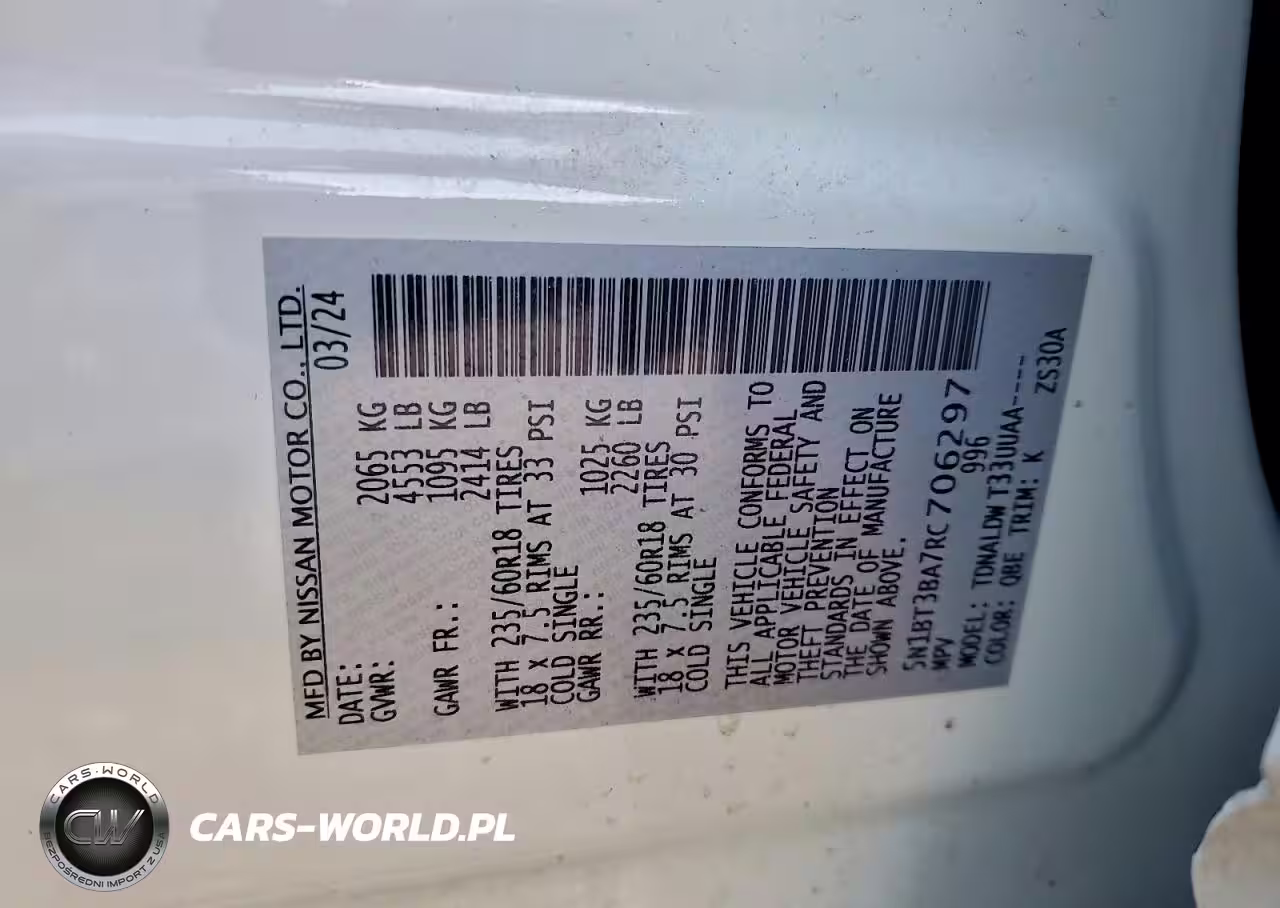 2024 Nissan Rogue Sv VIN:5N1BT3BA7RC706297 - 12