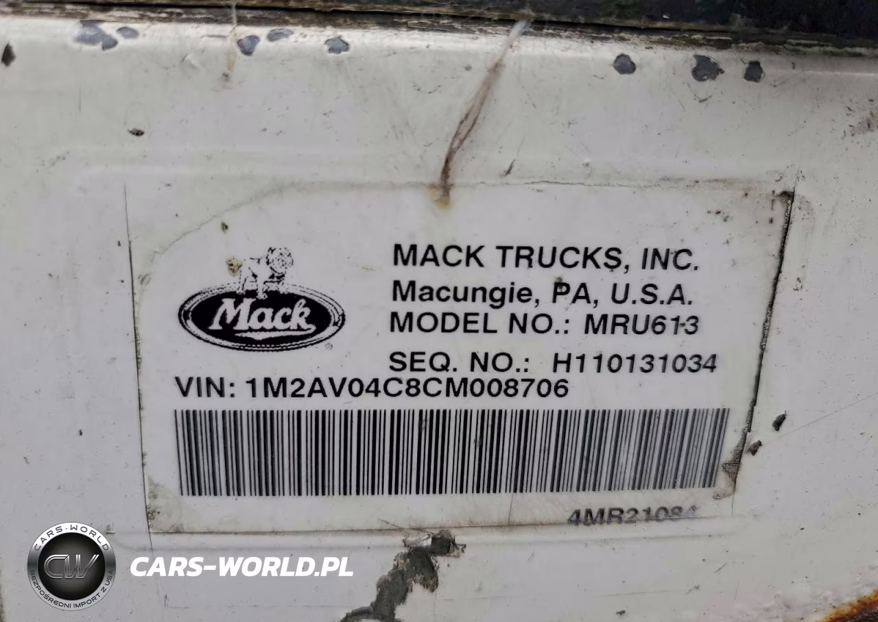 2012 Mack Mru613 Refuse Truck VIN:1M2AV04C8CM008706 - 10
