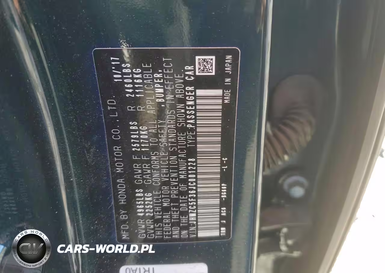2018 Honda Clarity Touring VIN:JHMZC5F36JC001228 - 13