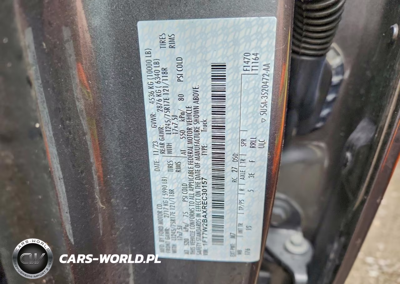2024 Ford F250 Super Duty VIN:1FT7W2BAXREC30157 - 12