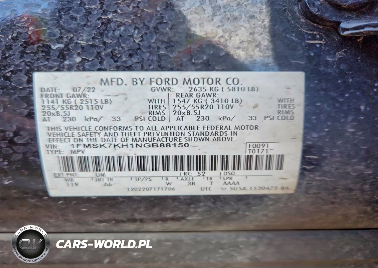 2022 Ford Explorer St-Line VIN:1FMSK7KH1NGB88150 - 14