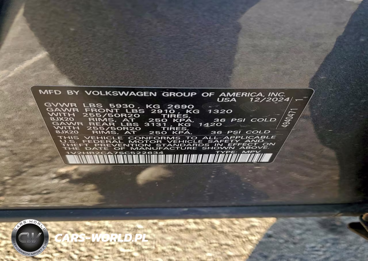 2025 Volkswagen Atlas Se VIN:1V2HR2CA7SC522634 - 13