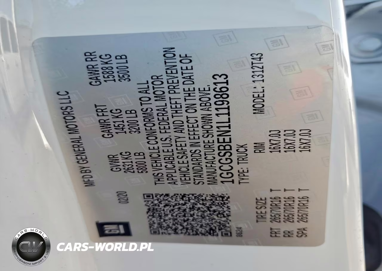 2020 Chevrolet Colorado VIN:1GCGSBEN1L1198613 - 13