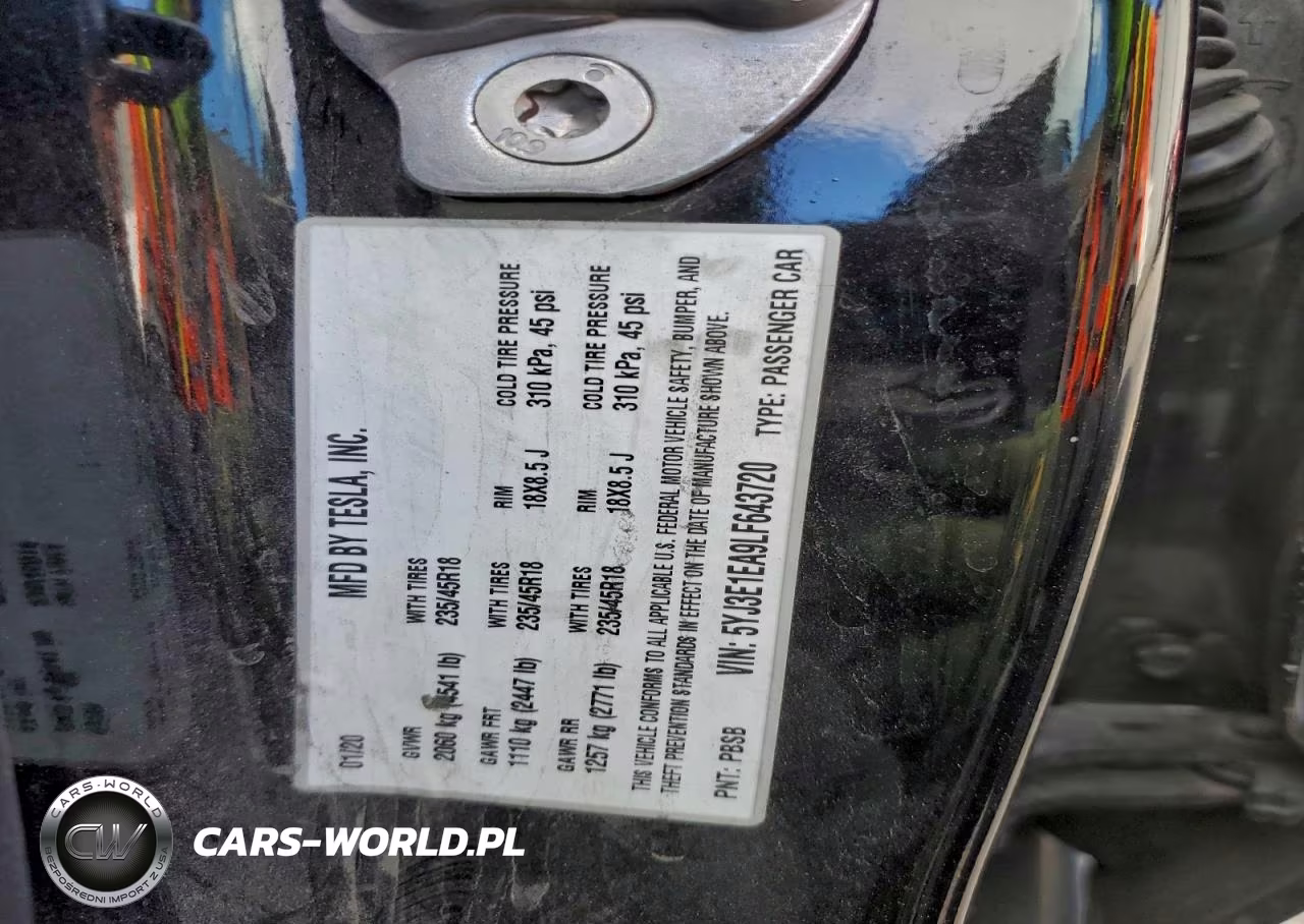 2020 Tesla Model 3 VIN:5YJ3E1EA9LF643720 - 12