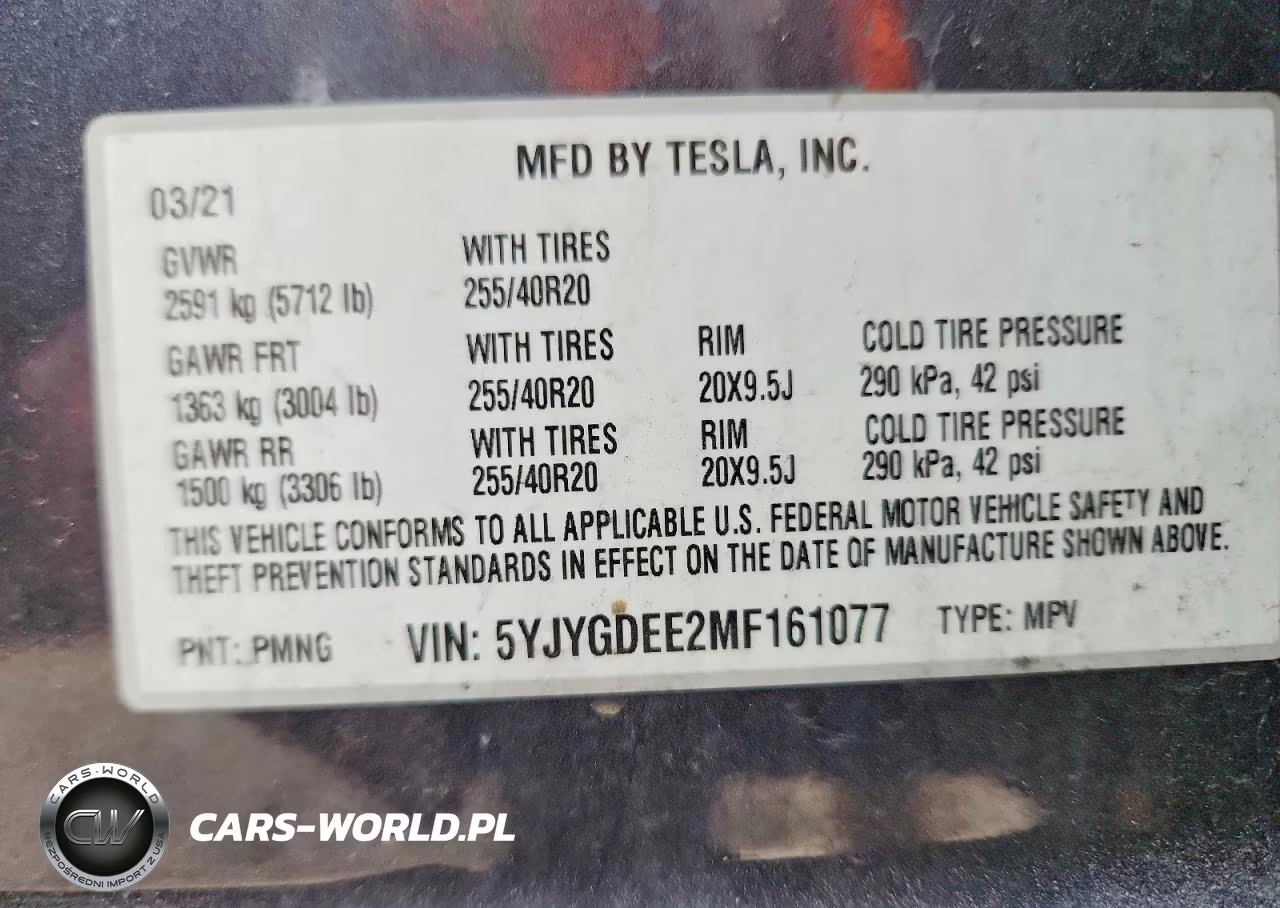 2021 Tesla Model Y VIN:5YJYGDEE2MF161077 - 14
