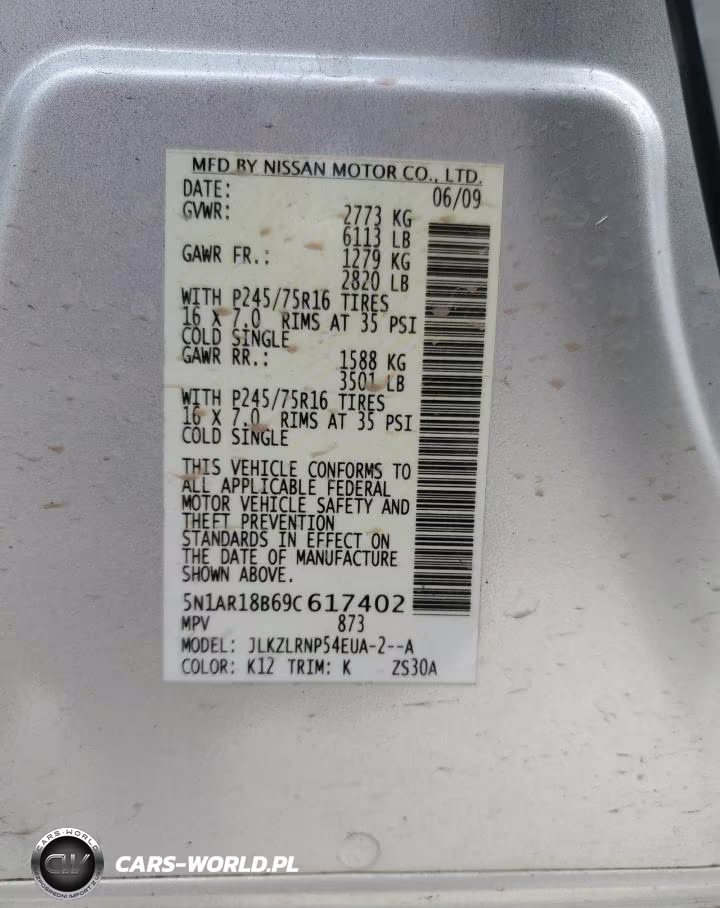 2009 Nissan Pathfinder S VIN:5N1AR18B69C617402 - 13
