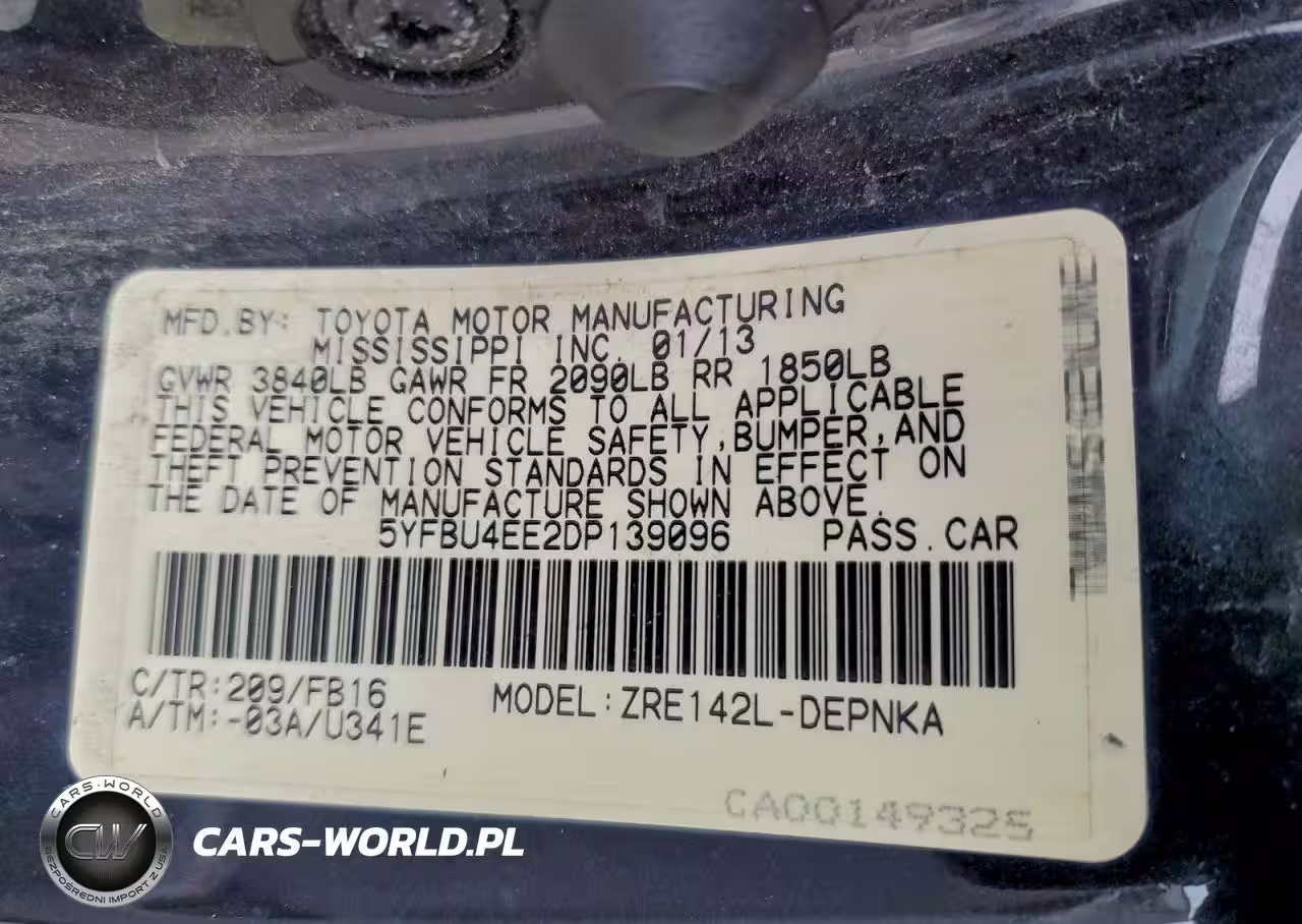 2013 Toyota Corolla Base VIN:5YFBU4EE2DP139096 - 13