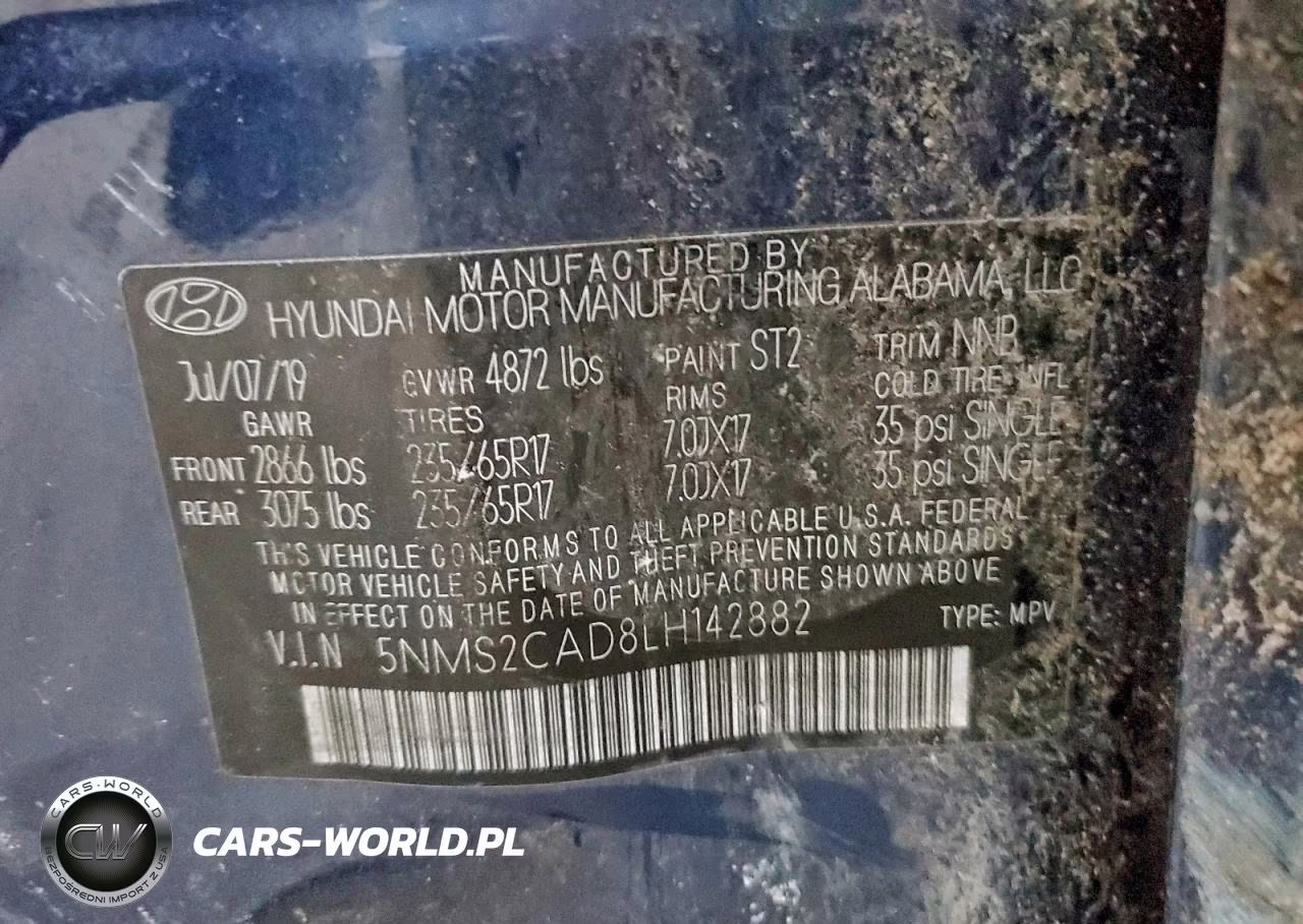 2020 Hyundai Santa Fe Se VIN:5NMS2CAD8LH142882 - 12