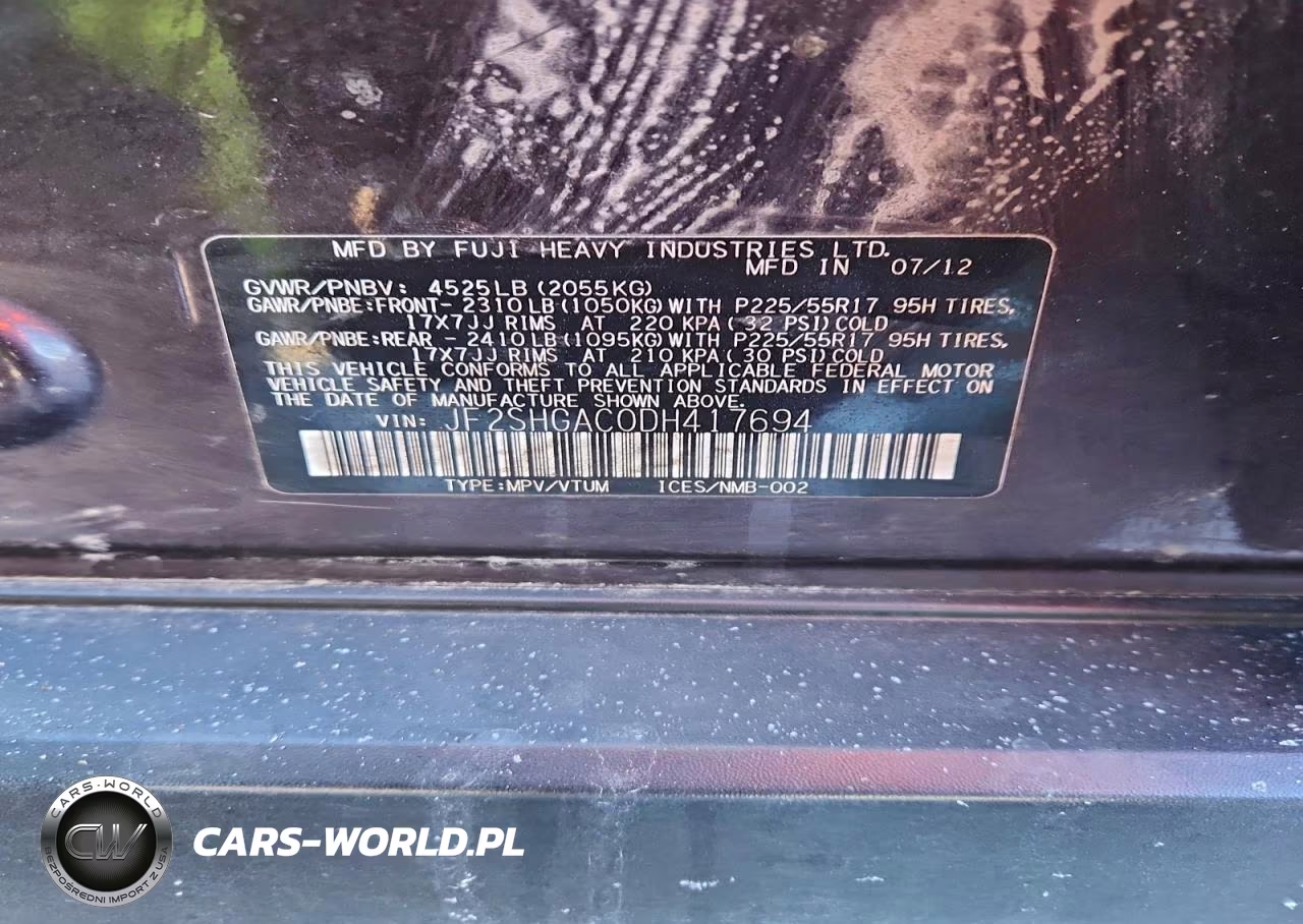 2013 Subaru Forester 2.5X VIN:JF2SHGAC0DH417694 - 14