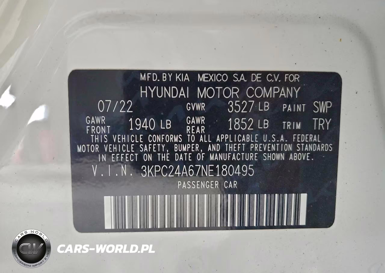 2022 Hyundai Accent Se VIN:3KPC24A67NE180495 - 12