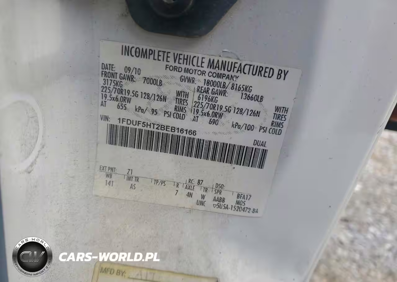 2011 Ford F550 Super Duty VIN:1FDUF5HT2BEB16166 - 12