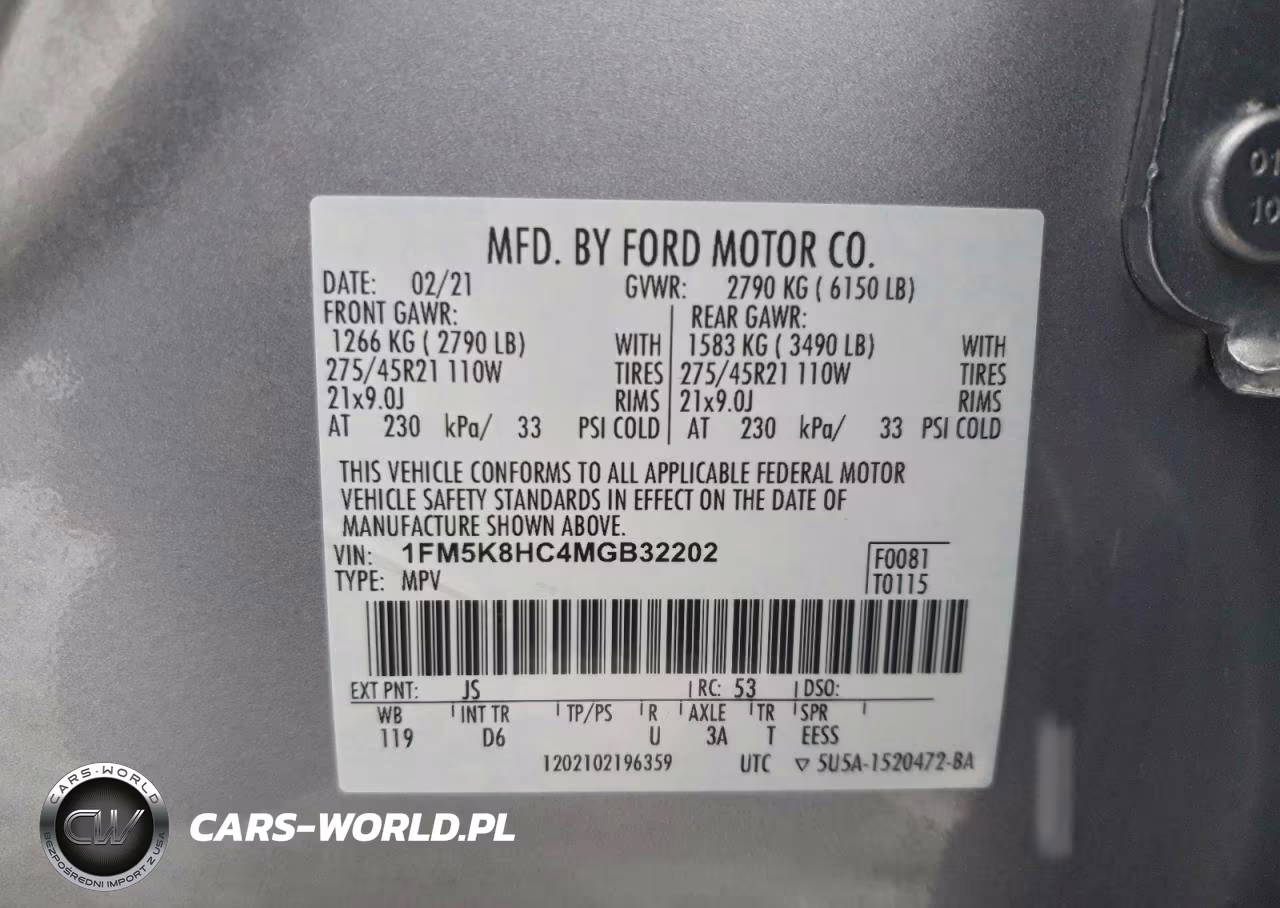 2021 Ford Explorer Platinum VIN:1FM5K8HC4MGB32202 - 13